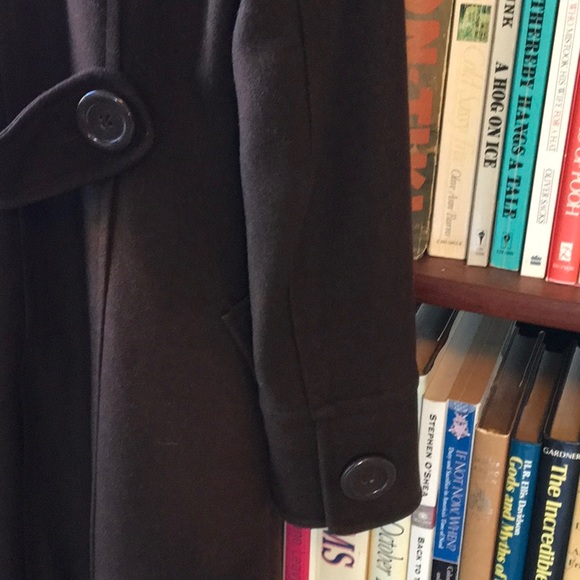 Tulle Brown Wool Blend Coat sz S - Picture 11 of 16